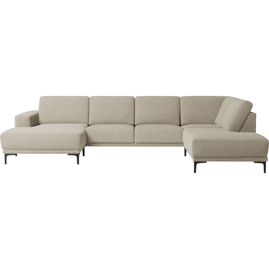 Ecksofa Bivio Beige Stoff/Polyester 345 cm 210 cm - Material: Polyester/Polypropylen - Ecksofa