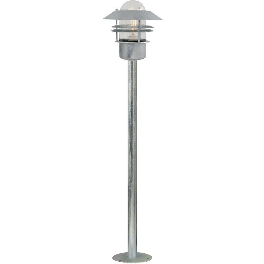 NORDLUX Stehlampe aussen Blokhus Grau Stahl 22 cm 92 cm - Farbe: Verzinkt - Stehlampe aussen