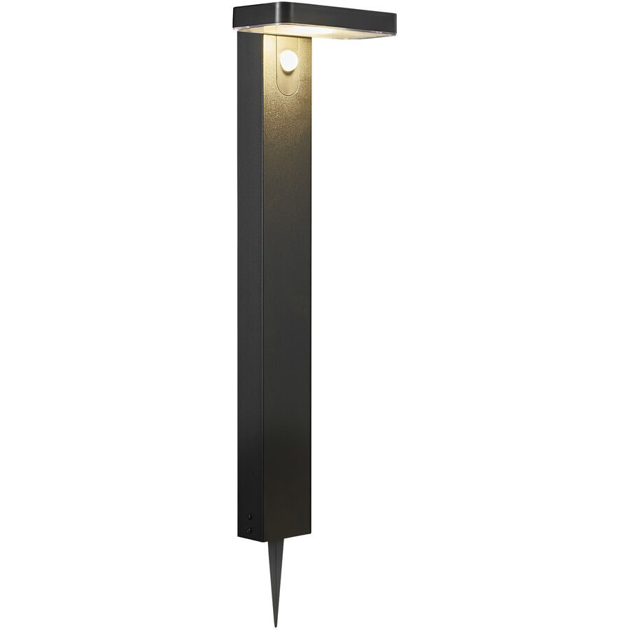 NORDLUX Stehlampe aussen Rica Square Schwarz Edelstahl 14 cm 60 cm - LED - Lichtfarbe: Warmweiss - Stehlampe aussen- LED Energiesparlampe