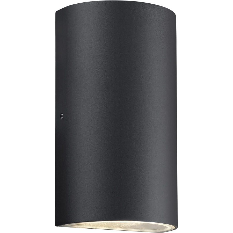 NORDLUX Wandlampe aussen Rold Schwarz Glas/Metall 9 cm 16 cm - LED - Lichtfarbe: Warmweiss - Material: Metall/Glas - Wandlampe aussen- LED