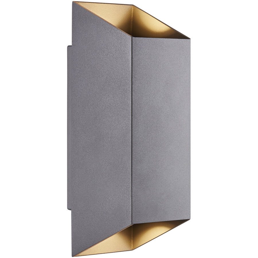 NORDLUX Wandlampe aussen Nico Square Grau Glas 8 cm 23.5 cm - Farbe: anthrazit - Material: Acrylglas - Wandlampe aussen