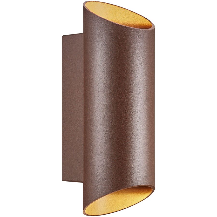 NORDLUX Wandlampe aussen Nico Round Rot Aluminium 7.7 cm 23.5 cm - Farbe: rost - Wandlampe aussen
