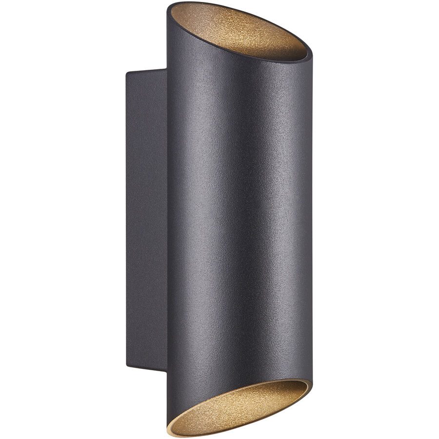 NORDLUX Wandlampe aussen Nico Round Schwarz Aluminium 7.7 cm 23.5 cm - Wandlampe aussen