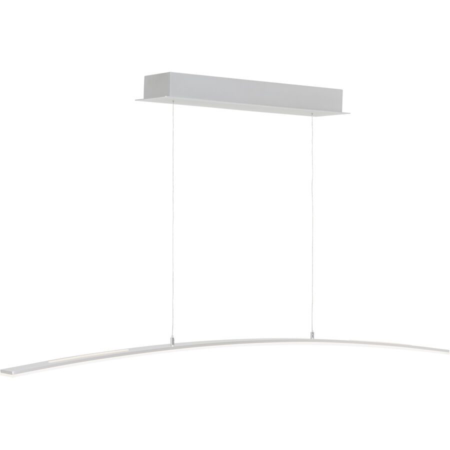Pendellampe Inara Grau Aluminium/Eisen 100 cm 150 cm Höhenverstellbar (manuell) - Farbe: anthrazit eloxiert - LED - Lichtfarbe: Extra warmweiss -