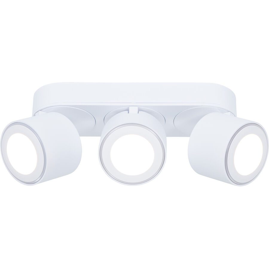 Spot Derby Weiss Metall 27.3 cm 10.6 cm - LED - Lichtfarbe: Warmweiss - Spot- LED Energiesparlampe