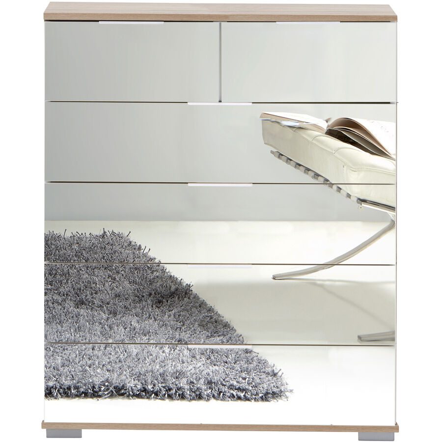 Kommode Peyton C Holzwerkstoff 82 cm 42 cm - Farbe: Spiegelglas - Kommode
