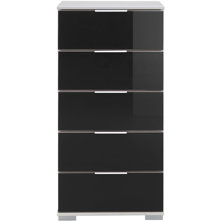 Kommode Peyton C Schwarz Holzwerkstoff/Glas 49 cm 41 cm - Kommode
