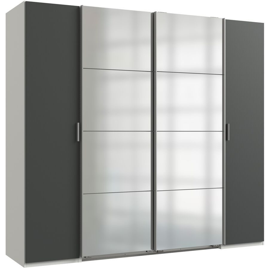 Schrank Filipo Grau Holz 227 cm 65 cm 210 cm - Farbe: graphit - Material: Holzwerkstoff - Schrank