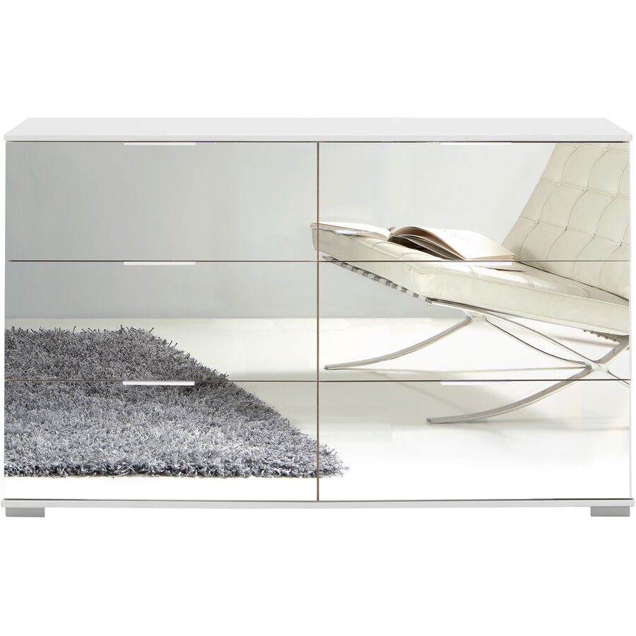 Kommode Peyton C Holzwerkstoff 130 cm 41 cm - Farbe: Spiegelglas - Kommode