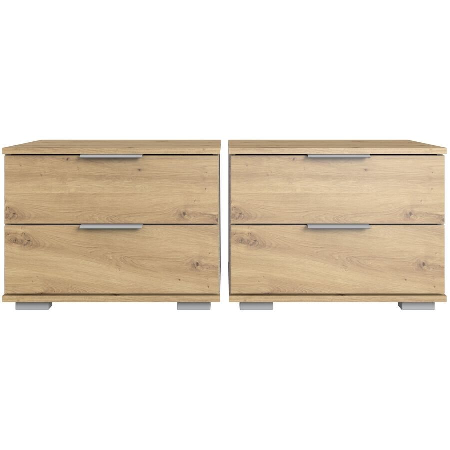 Nachttisch Peyton A Braun Holzwerkstoff 104 cm - Farbe: Eiche Dekor - Nachttisch