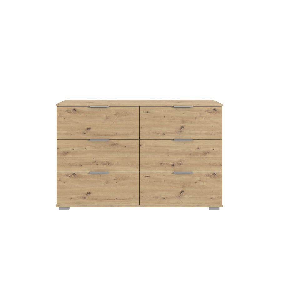 Kommode Peyton A Braun Holzwerkstoff 130 cm 41 cm - Farbe: eiche - Kommode