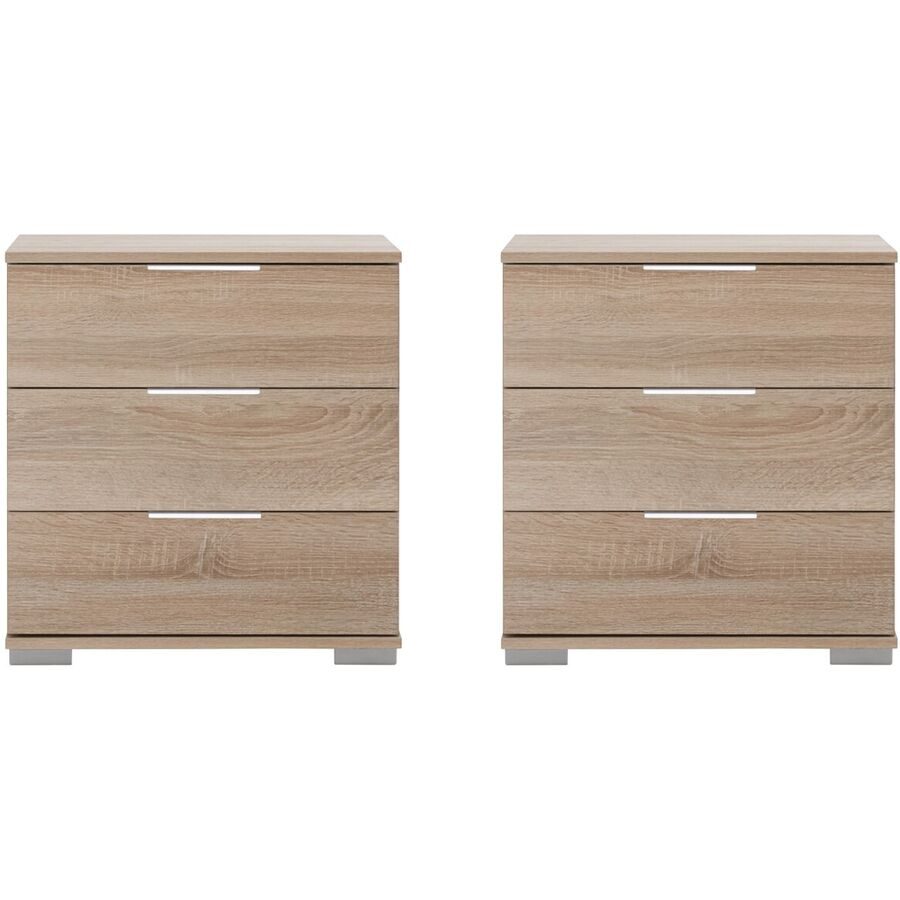 Nachttisch Peyton A Braun Holzwerkstoff 104 cm - Farbe: Eiche sägerau - Nachttisch