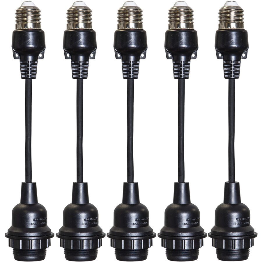 Lichterkette Connecta Kunststoff 5 cm - Farbe: Schwarz - Lichterkette