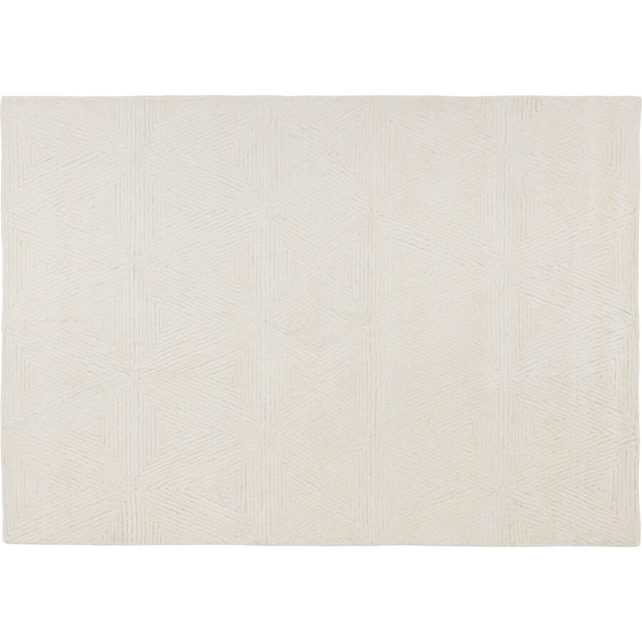 Teppich Elenya Beige/Weiss Wolle 160 cm 230 cm - Farbe: ivory - Teppich