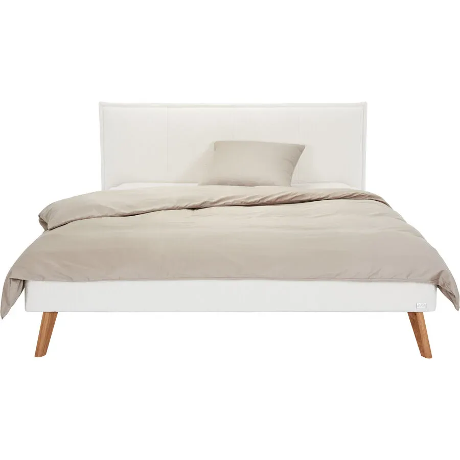 Hasena Bett Dreamline Weiss Stoff 160 x 200 cm - Farbe: ivory - Bett