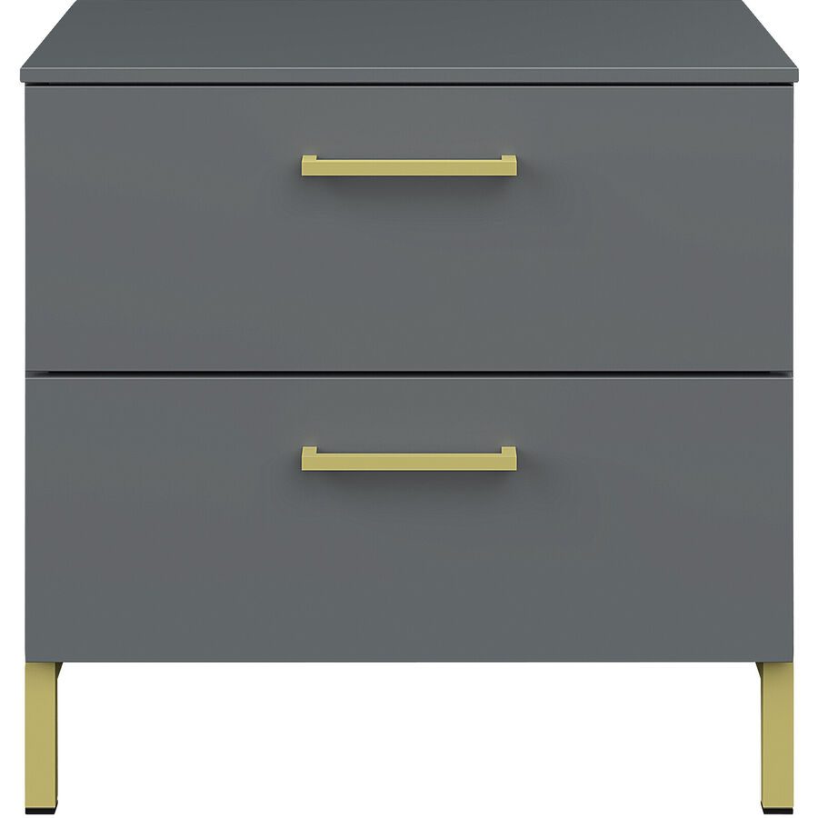 Modular Nachttisch Colori Grau Holz 50 cm - Material: Holzwerkstoff - Nachttisch