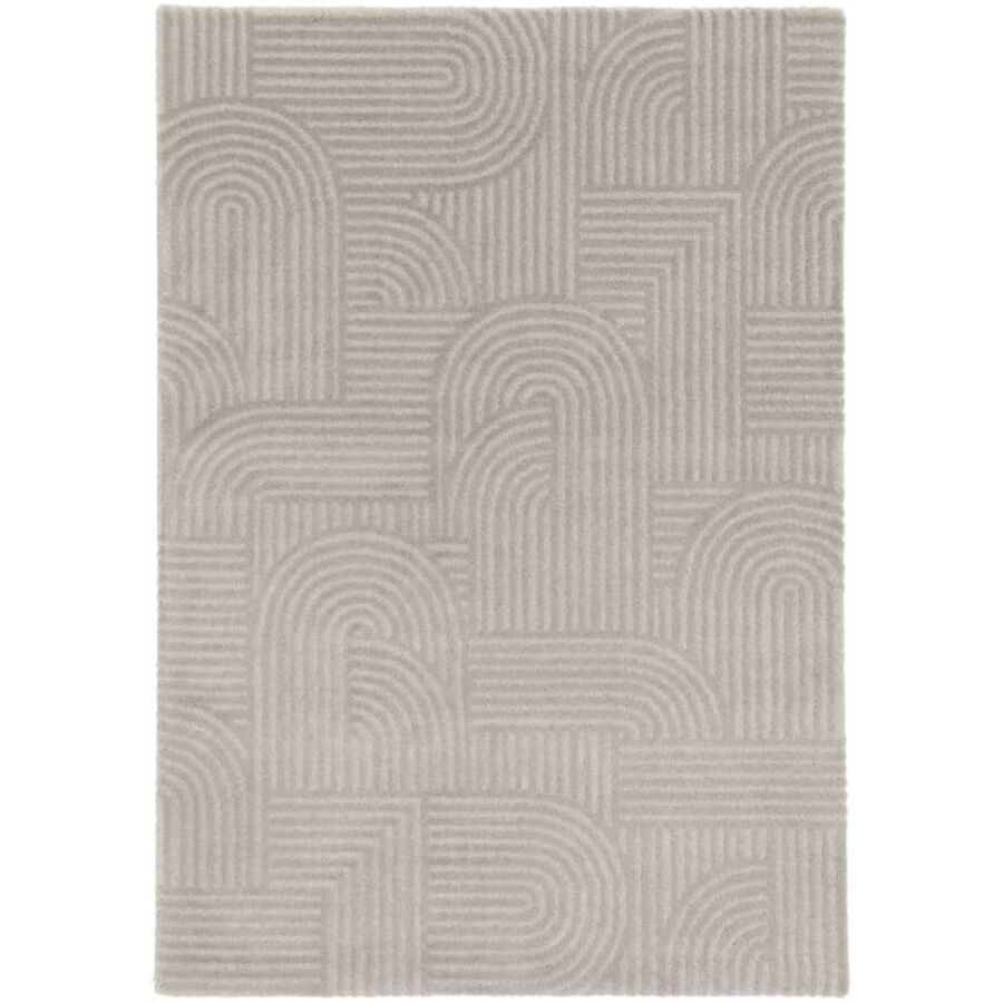 Teppich Moon Grau Kunstfaser 170 cm 120 cm - Material: Polypropylen - Teppich