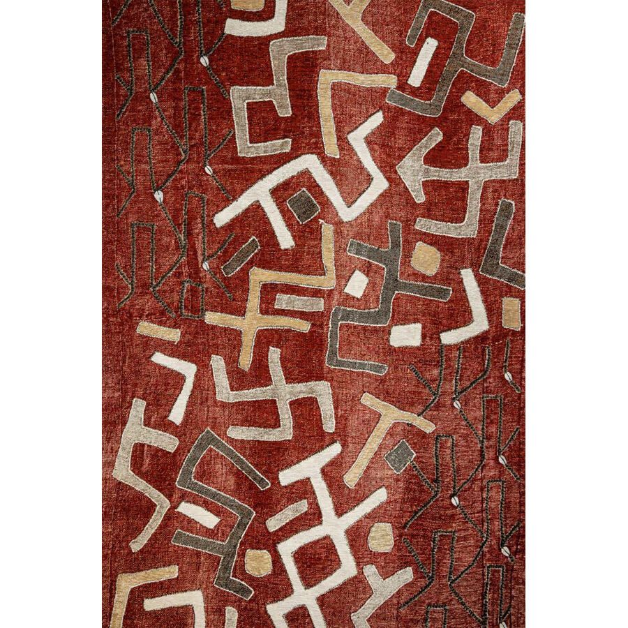 Teppich Afia Braun/Rot Baumwolle/Polyester 155 cm 230 cm - Material: Acryl - Teppich