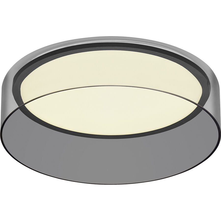 Designer-Deckenlampe Bankamp Flair Smoke schwarz mit Fernbedienung D 48 cm - LED - Lichtfarbe: Extra warmweiss - Material: Aluminium/Stahl -