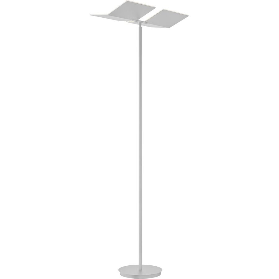 Designer-Stehlampe Bankamp Book Plus aluminium eloxiert dimmbar H 195 cm - Farbe: Silber - LED - Lichtfarbe: Extra warmweiss - Tageslichtweiss -