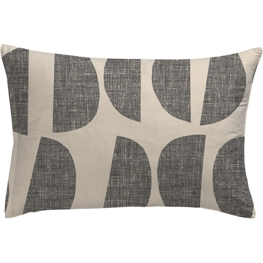 Kissenbezug Leyna Beige/Schwarz Baumwolle 65 cm 100 cm - Kissenbezug