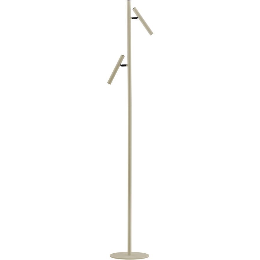 Leselampe Streak Beige Aluminium/Eisen 25 cm 163 cm - LED - Lichtfarbe: Extra warmweiss - Leselampe- LED Energiesparlampe