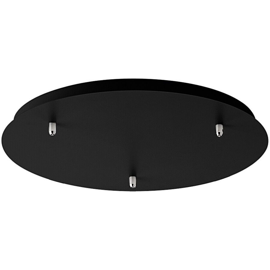 Giberti Luce Baldachin Rosone Schwarz Metall 50 cm - Baldachin