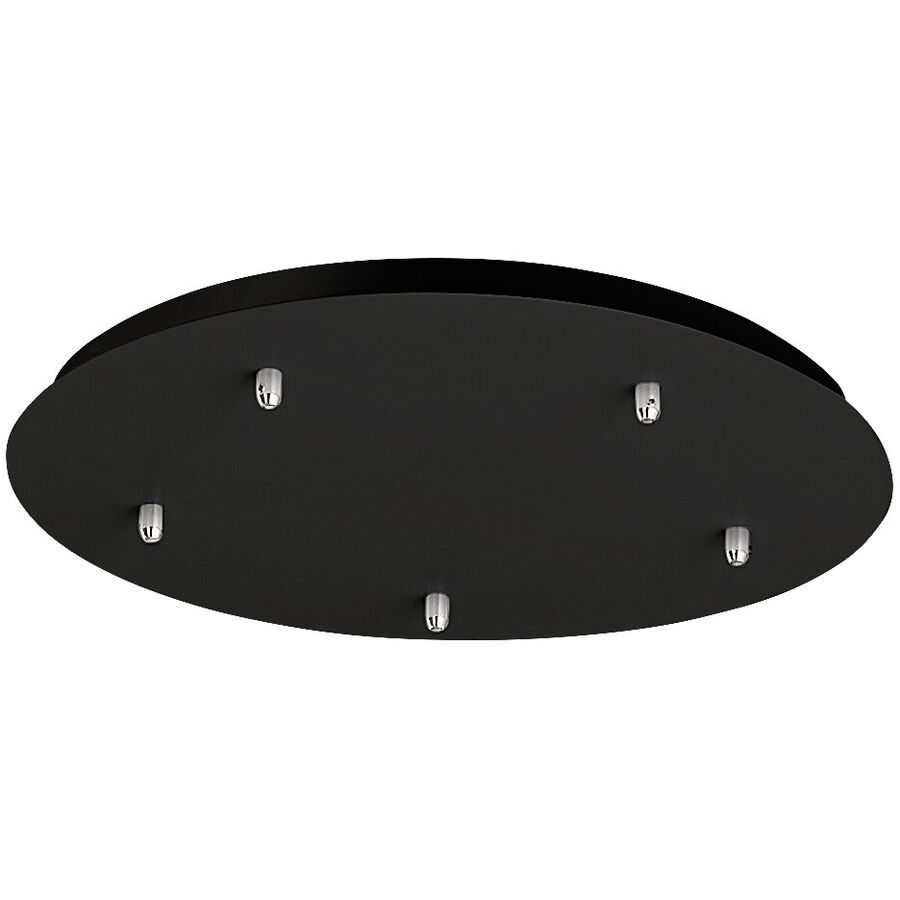 Giberti Luce Baldachin Rosone Schwarz Metall 50 cm - Baldachin