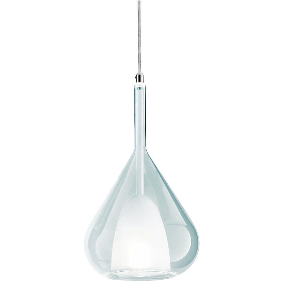 Giberti Luce Pendellampe Lorena L Blau Glas 15 cm 26.5 cm - Farbe: hellblau - Pendellampe