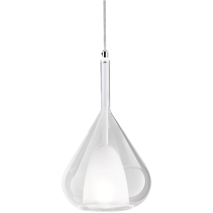 Giberti Luce Pendellampe Lorena L Weiss Glas 15 cm 26.5 cm - Pendellampe