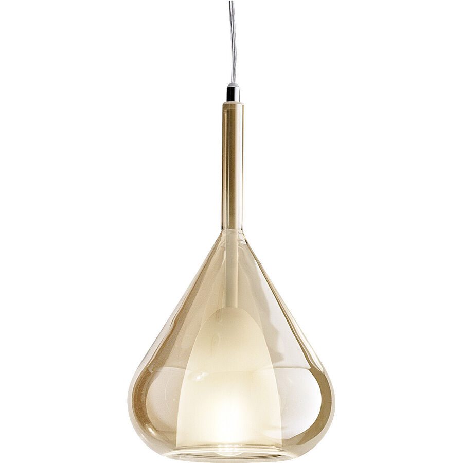 Giberti Luce Pendellampe Lorena L Gelb Glas 15 cm 26.5 cm - Farbe: amber - Pendellampe