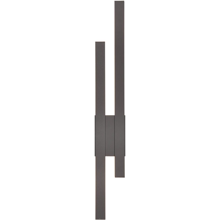 Wandlampe Tawa Grau Aluminium 9 cm 61.5 cm - Farbe: anthrazit - LED - Lichtfarbe: Warmweiss - Wandlampe- LED Energiesparlampe