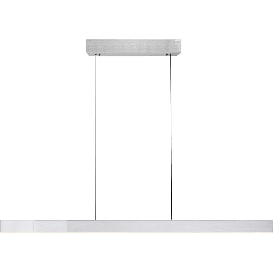Pendellampe Pure Silber Aluminium/Eisen 8.2 cm 240 cm - LED - Lichtfarbe: Extra warmweiss - Tageslichtweiss - Pendellampe- LED Energiesparlampe