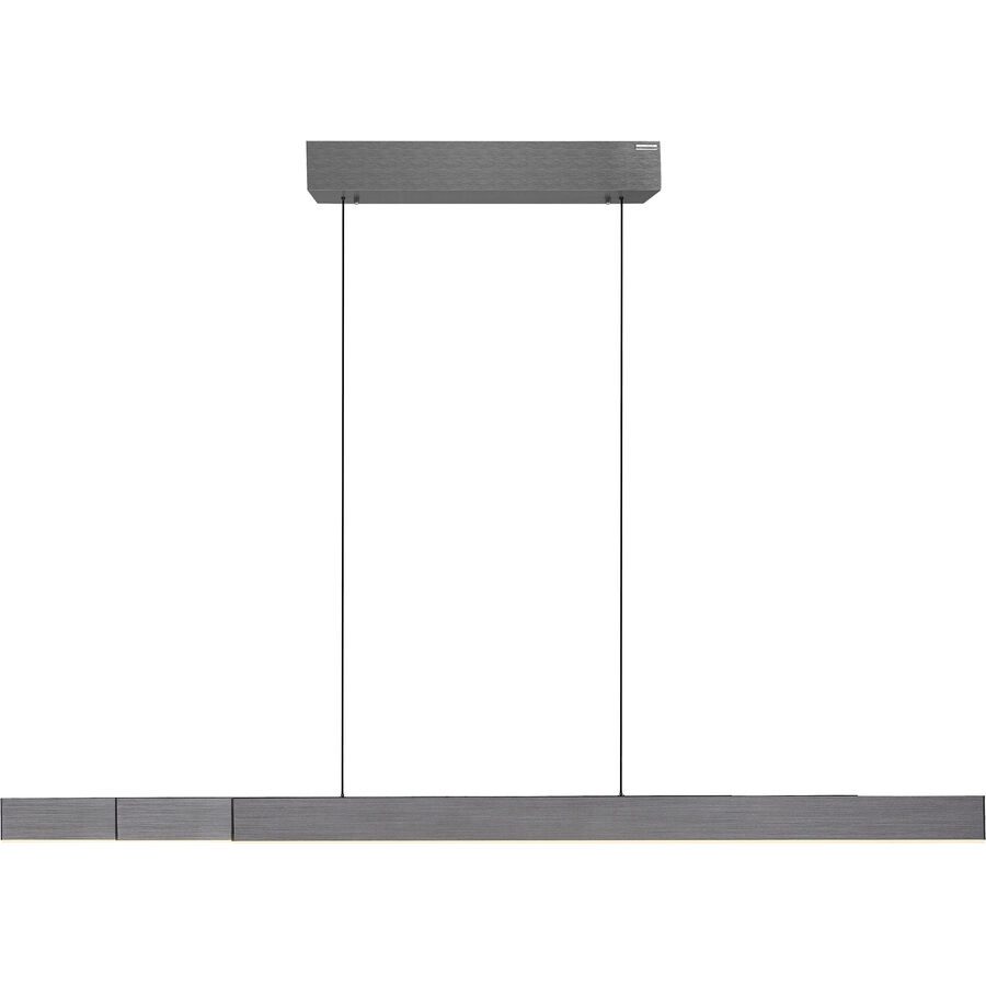 Pendellampe Pure Grau Aluminium/Eisen 8.2 cm 240 cm - LED - Lichtfarbe: Extra warmweiss - Tageslichtweiss - Pendellampe- LED Energiesparlampe