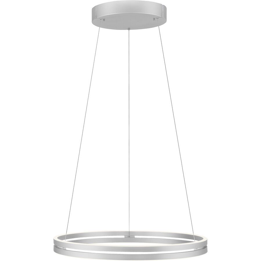 Pendellampe Pure Silber Aluminium/Eisen 70.1 cm 350 cm - LED - Lichtfarbe: Extra warmweiss - Tageslichtweiss - Pendellampe- LED Energiesparlampe