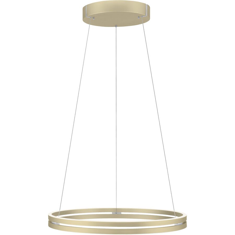 Pendellampe Pure Gold Aluminium/Eisen 70.1 cm 350 cm - Farbe: messing matt - LED - Lichtfarbe: Extra warmweiss - Tageslichtweiss - Pendellampe