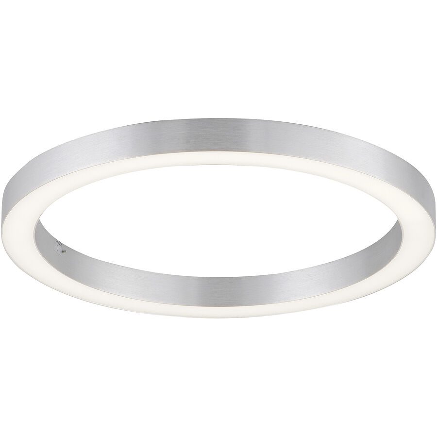 Deckenlampe Pure Silber Aluminium/Eisen 50 cm 3.9 cm - LED - Lichtfarbe: Extra warmweiss - Tageslichtweiss - Deckenlampe- LED Energiesparlampe