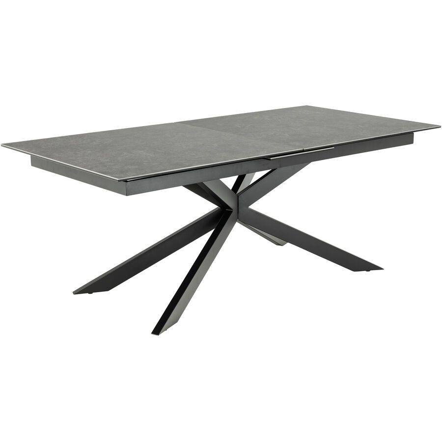 Esstisch Irwine Schwarz Keramik/Stahl/Kunststoff 200 cm Ausziehbar - Material: Glaskeramik - Esstisch