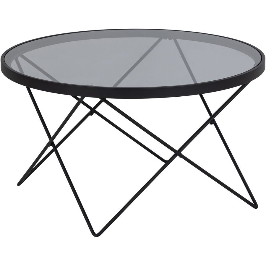 Salontisch Cuxton Grau Glas 80 cm - Salontisch