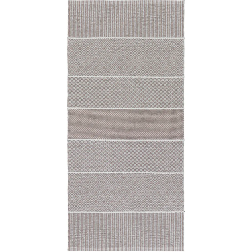HORREDSMATTAN Outdoor-Teppich Alfie altrosa Streifen PVC 70 x 250 cm - Outdoor-Teppich