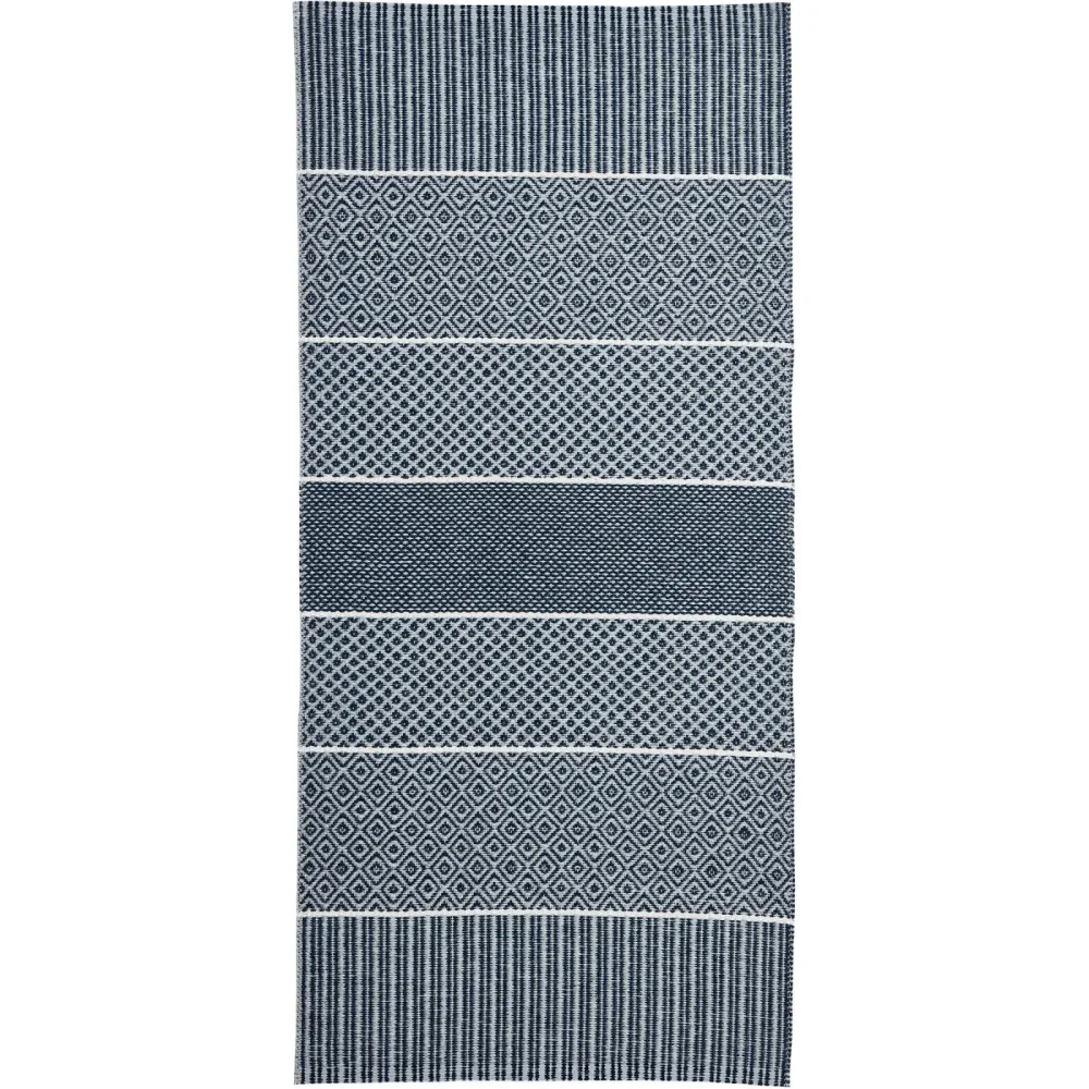 HORREDSMATTAN Outdoor-Teppich Alfie blau Streifen PVC 200 x 250 cm - Outdoor-Teppich