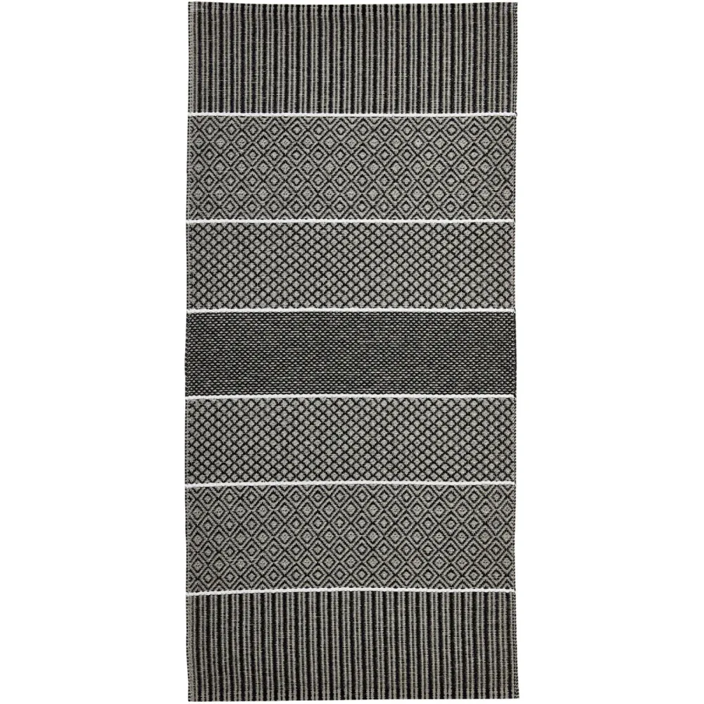 HORREDSMATTAN Outdoor-Teppich Alfie graphite Streifen PVC 70 x 300 cm - Outdoor-Teppich