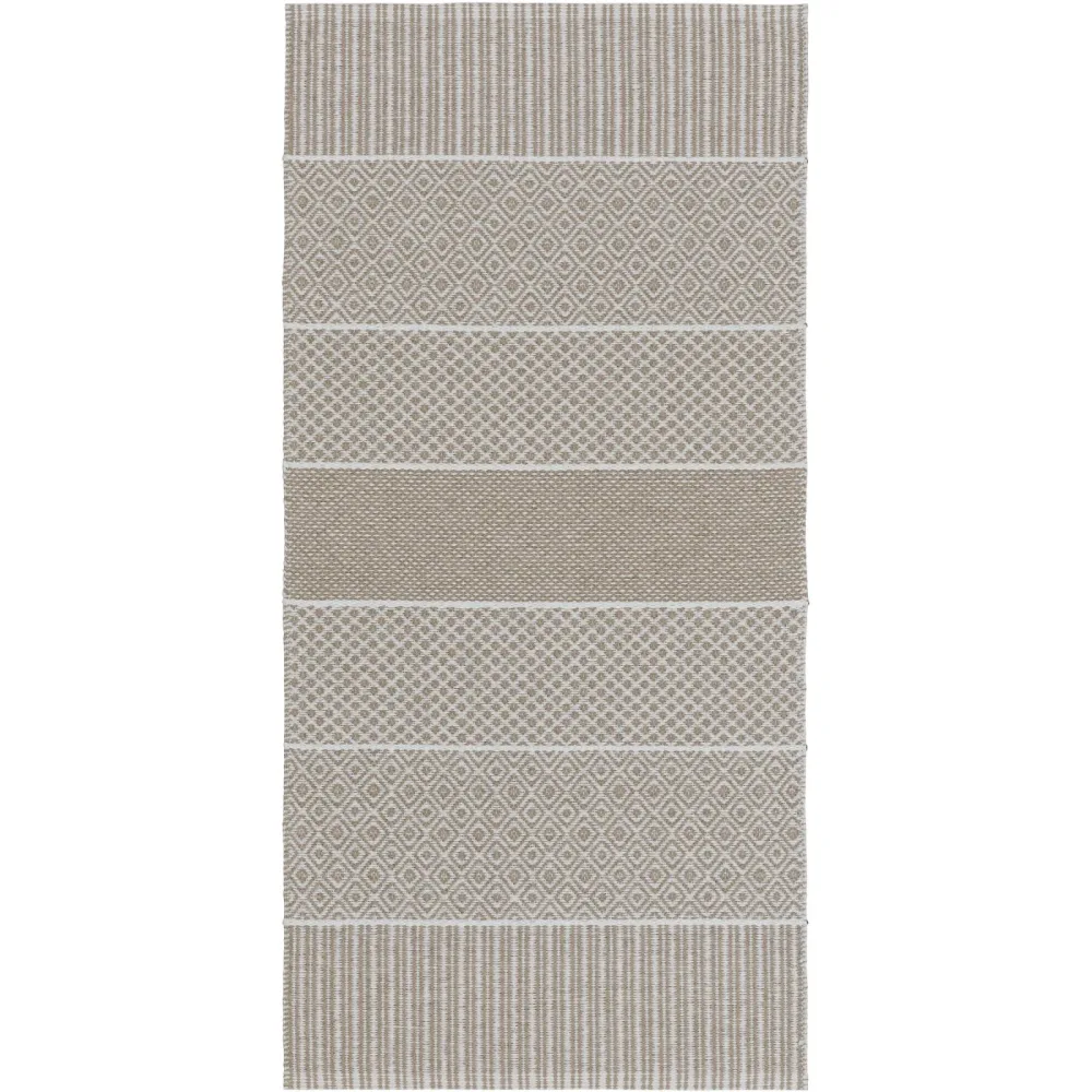 HORREDSMATTAN Outdoor-Teppich Alfie sand Streifen PVC 70 x 150 cm - Outdoor-Teppich