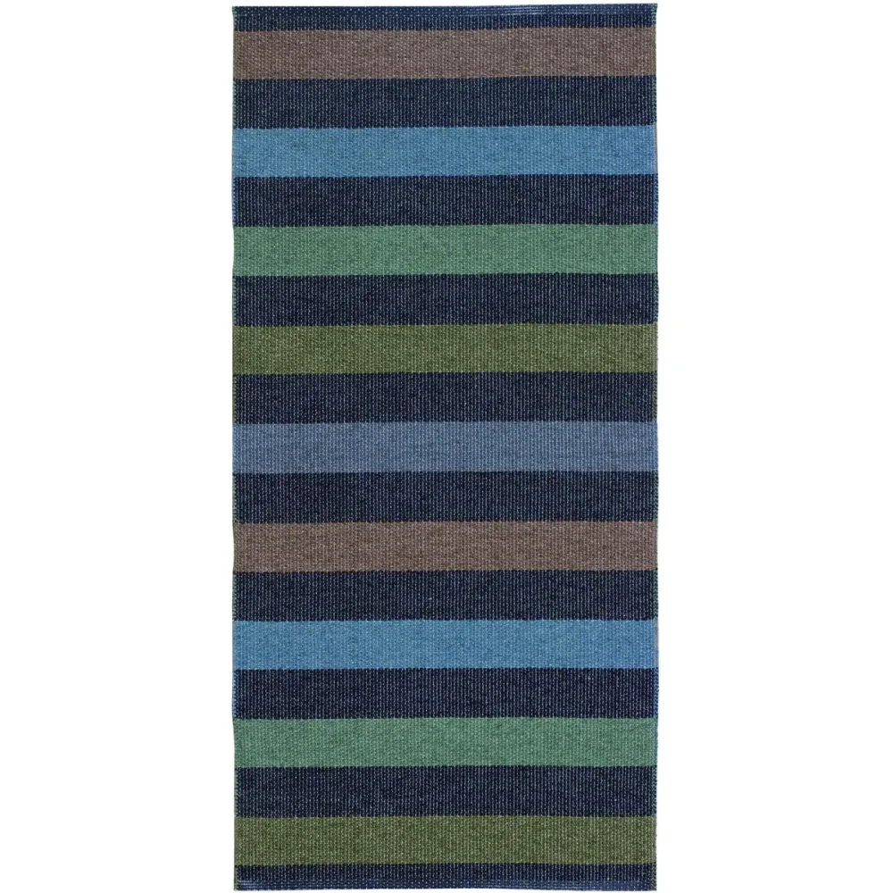 HORREDSMATTAN Outdoor-Teppich Happy graphite Streifen PVC 200 x 200 cm - Outdoor-Teppich