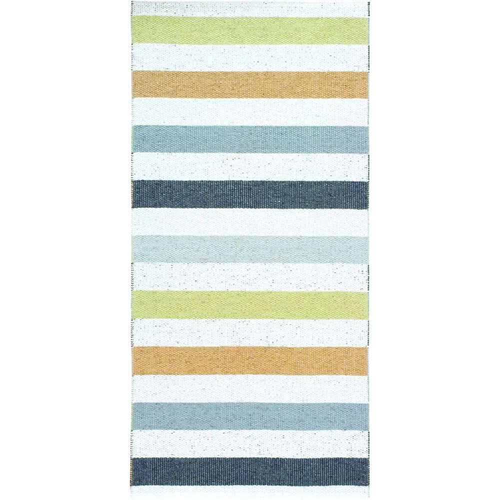 HORREDSMATTAN Outdoor-Teppich Happy grau Streifen PVC 150 x 100 cm - Outdoor-Teppich