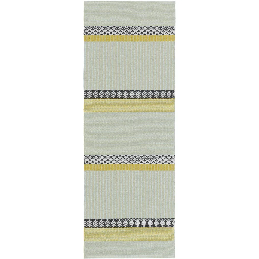 HORREDSMATTAN Outdoor-Teppich Savanne Aqua Streifen PVC 170 x 200 cm - Outdoor-Teppich