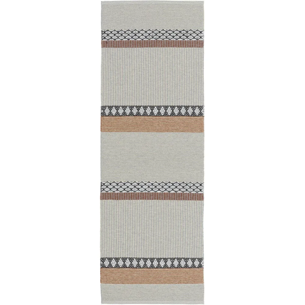HORREDSMATTAN Outdoor-Teppich Savanne hellgrau Streifen PVC 170 x 250 cm - Outdoor-Teppich