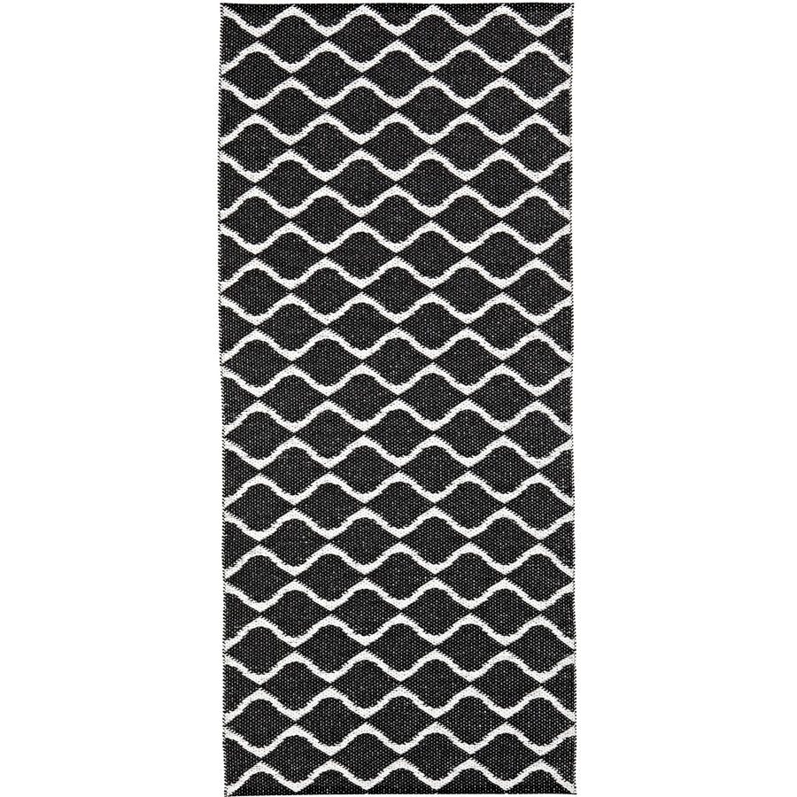 HORREDSMATTAN Outdoor-Teppich Wave Schwarz 150 cm 150 cm - Material: PVC - Outdoor-Teppich