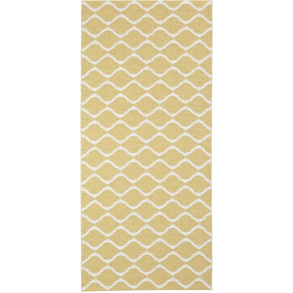 HORREDSMATTAN Outdoor-Teppich Wave gelb PVC 70 x 100 cm - Outdoor-Teppich