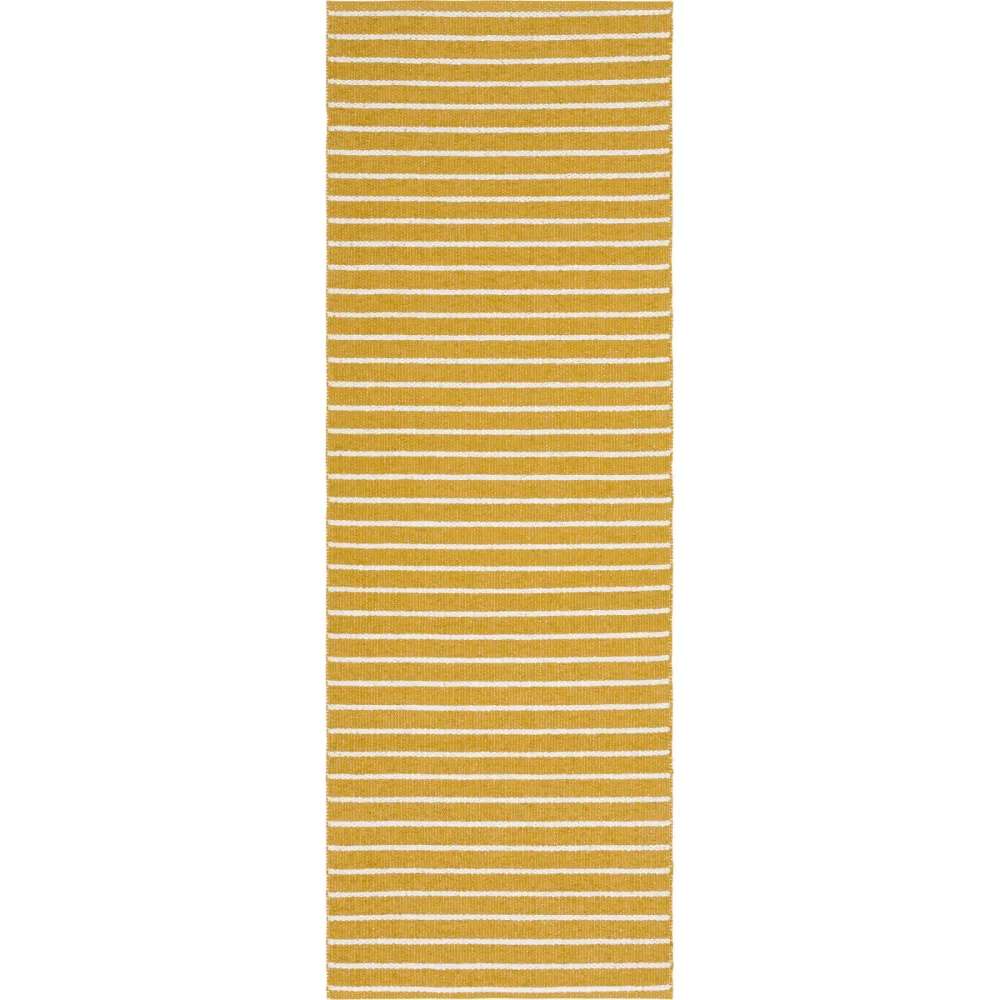 HORREDSMATTAN Outdoor-Teppich Music Gelb 70 cm 300 cm - Farbe: senfgelb - Material: PVC - Outdoor-Teppich